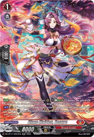 Blaze Maiden, Eesure (SR) (DZ-BT11/SR07EN), DZ-BT11: Symphony of Might & Bloom — Vanguard card price