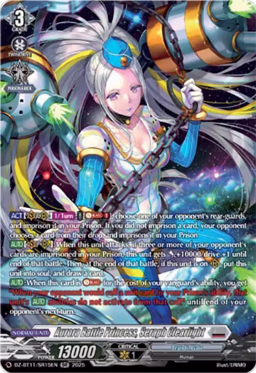 Aurora Battle Princess, Seraph Clearlight (SR) (DZ-BT11/SR15EN), DZ-BT11: Symphony of Might & Bloom — Vanguard card price