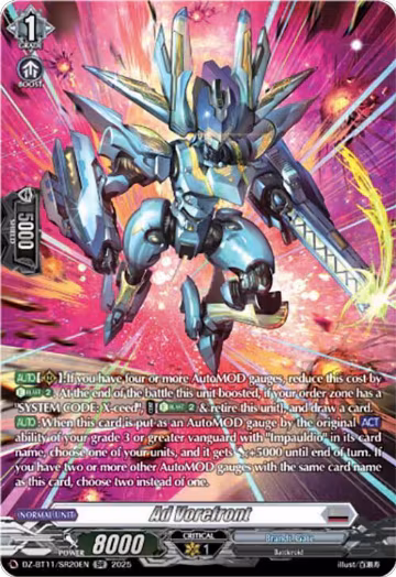 Ad Vorefront (SR) (DZ-BT11/SR20EN), DZ-BT11: Symphony of Might & Bloom — Vanguard card price