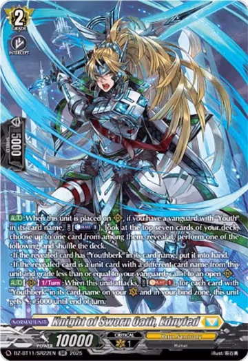 Knight of Sworn Oath, Ednyfed (SR) (DZ-BT11/SR22EN), DZ-BT11: Symphony of Might & Bloom — Vanguard card price