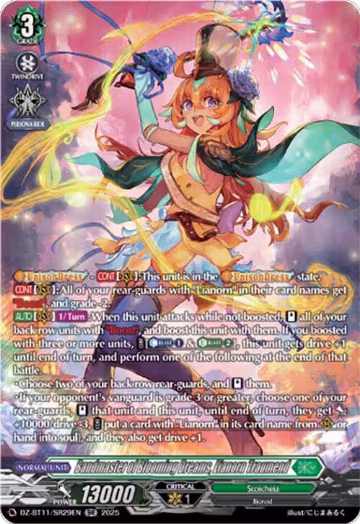 Bandmaster of Blooming Dreams, Lianorn Traumend (SR) (DZ-BT11/SR29EN), DZ-BT11: Symphony of Might & Bloom — Vanguard card price