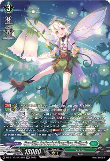 One Who Arrived at Paradise, Bellnoir (SR) (DZ-BT11/SR32EN), DZ-BT11: Symphony of Might & Bloom — Vanguard card price