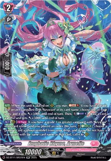 Emphatic Rhyme, Armelle (SR) (DZ-BT11/SR37EN), DZ-BT11: Symphony of Might & Bloom — Vanguard card price