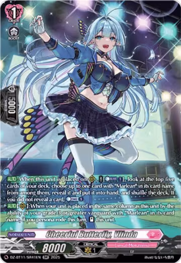 Cheerful Butterfly, Vlinda (SR) (DZ-BT11/SR41EN), DZ-BT11: Symphony of Might & Bloom — Vanguard card price