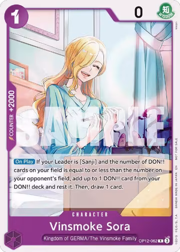 Vinsmoke Sora (Tournament Pack 2026 Vol. 1) (OP12-062), One Piece Promotion Cards — One Piece card price