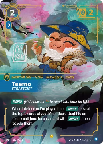 Teemo, Strategist (Signature) (230*/221) — card price