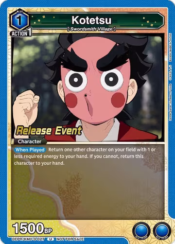 Kotetsu (UEPR/KMY-3-027), UEX05BT: Demon Slayer: Kimetsu no Yaiba Vol.2 Release Event Cards — Union Arena card price