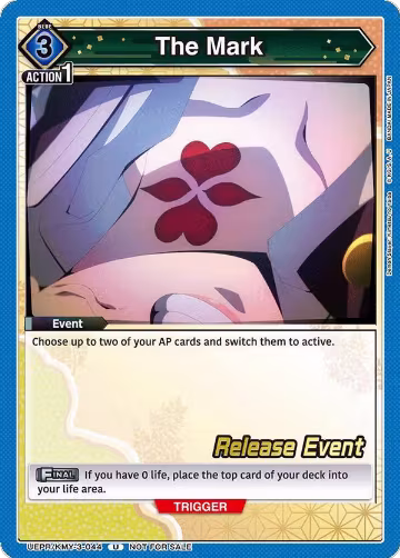 The Mark (UEPR/KMY-3-044), UEX05BT: Demon Slayer: Kimetsu no Yaiba Vol.2 Release Event Cards — Union Arena card price