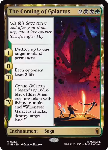 The Coming of Galactus (212), Marvel Super Heroes — Magic card price