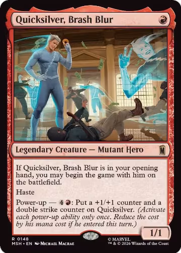 Quicksilver, Brash Blur (148), Marvel Super Heroes — Magic card price