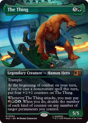 The Thing (Borderless) (4), Commander: Marvel Super Heroes — Magic card price