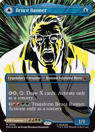 Bruce Banner (Borderless) (0390) (390), Marvel Super Heroes — Magic card price