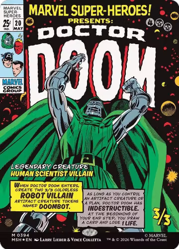 Doctor Doom (Borderless) (0394) (394), Marvel Super Heroes — Magic card price