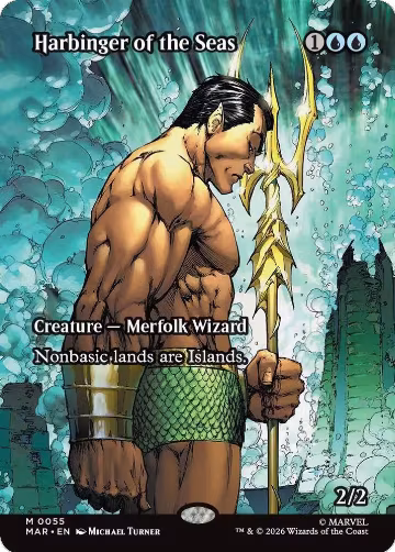 Harbinger of the Seas (Borderless) (55), Marvel Universe Eternal-Legal — Magic card price