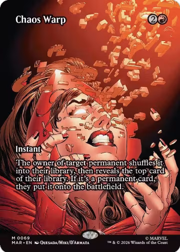 Chaos Warp (Borderless) (69), Marvel Universe Eternal-Legal — Magic card price