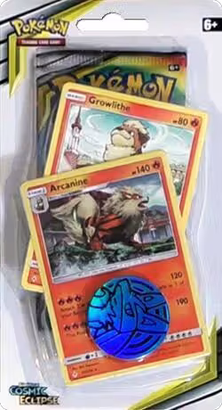 Sun & Moon Single Blister Pack [Growlithe & Arcanine], SM - Cosmic Eclipse — Pokémon sealed product price