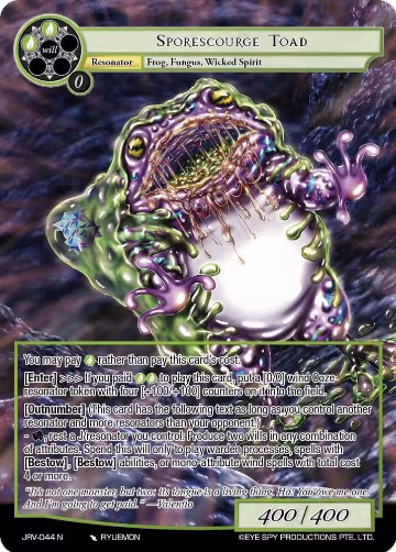 Sporescourge Toad (JRV-044 N), Journey to Ravidra — Force of Will card price