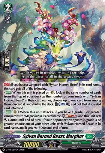 Sylvan Horned Beast, Marghor (D-PR/998EN), D Promo Cards — Vanguard card price