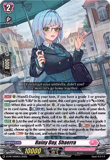 Rainy Day, Shaerra (D-PR/1000EN), D Promo Cards — Vanguard card price