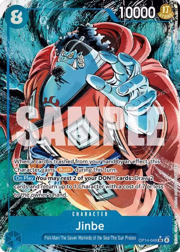 Jinbe - OP14-049 (Alternate Art) (OP14-049), The Azure Sea's Seven — One Piece card price