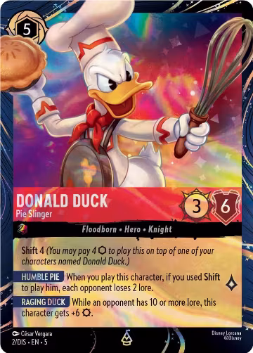 Donald Duck - Pie Slinger (2), Disney Lorcana Promo Cards — Lorcana card price