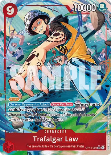 Trafalgar Law - OP14-009 (Alternate Art) (OP14-009), The Azure Sea's Seven — One Piece card price