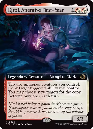Kirol, Attentive First-Year (Extended Art) (374), Lorwyn Eclipsed — Magic card price