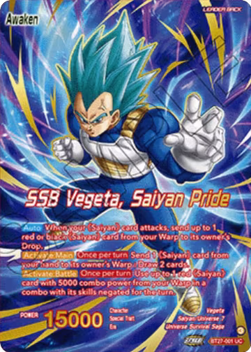 Vegeta // SSB Vegeta, Saiyan Pride (Championship 2025 Finals Alternate Art Leader Card) (BT27-001), Tournament Promotion Cards — DB Super card price