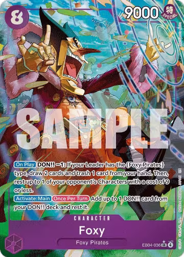 Foxy (Alternate Art) (EB04-036), The Azure Sea's Seven — One Piece card price