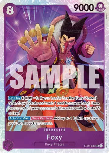 Foxy (EB04-036), The Azure Sea's Seven — One Piece card price