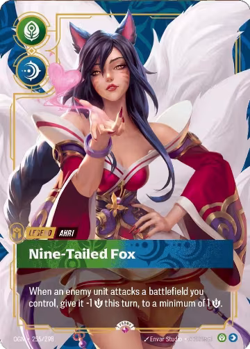 Ahri, Nine-Tailed Fox (Metal) (Best Of) (255/298), Riftbound Organized Play Promotional Cards — Riftbound card price