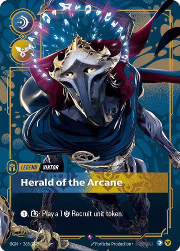 Viktor, Herald of the Arcane (Metal) (Best Of) (265/298), Riftbound Organized Play Promotional Cards — Riftbound card price