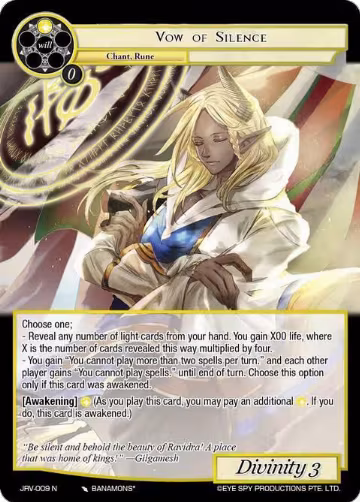 Vow of Silence (JRV-009 N), Journey to Ravidra — Force of Will card price