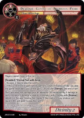 Demonic Glyph of Insidious Pride (JRV-014 SR), Journey to Ravidra — Force of Will card price