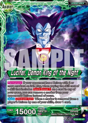 Lucifer // Lucifer, Demon King of the Night (BT29-043), Fearsome Rivals — DB Super card price
