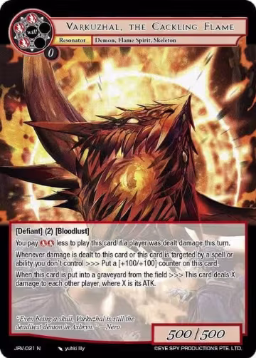 Varkuzhal, the Cackling Flame (JRV-021 N), Journey to Ravidra — Force of Will card price