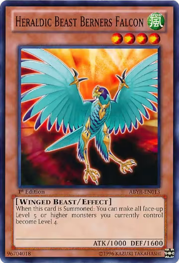 Heraldic Beast Berners Falcon (ABYR-EN013), Abyss Rising — Yu-Gi-Oh! card price
