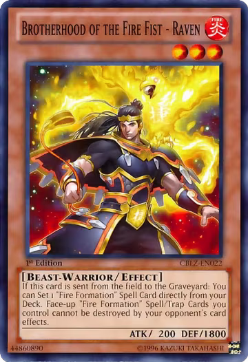 Brotherhood of the Fire Fist - Raven (CBLZ-EN022), Cosmo Blazer — Yu-Gi-Oh! card price