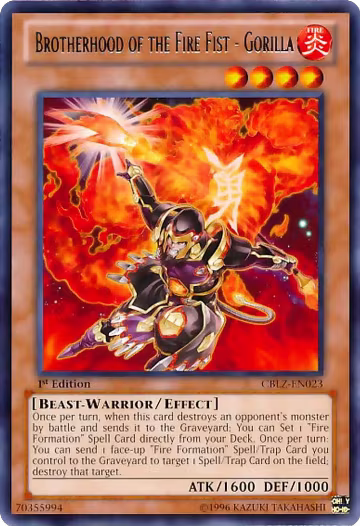Brotherhood of the Fire Fist - Gorilla (CBLZ-EN023), Cosmo Blazer — Yu-Gi-Oh! card price