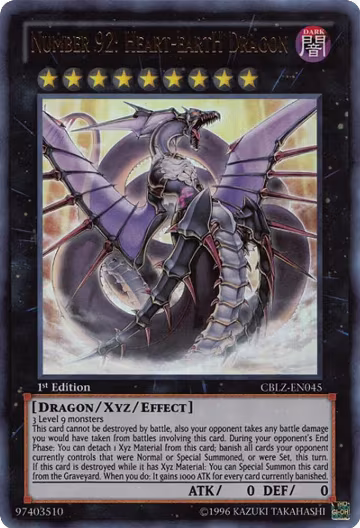 Number 92: Heart-eartH Dragon (CBLZ-EN045), Cosmo Blazer — Yu-Gi-Oh! card price