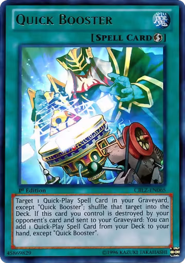 Quick Booster (CBLZ-EN065), Cosmo Blazer — Yu-Gi-Oh! card price