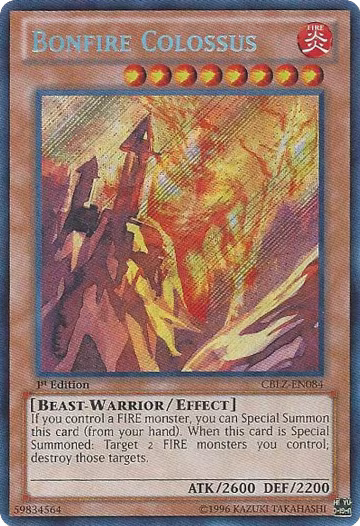 Bonfire Colossus (CBLZ-EN084), Cosmo Blazer — Yu-Gi-Oh! card price