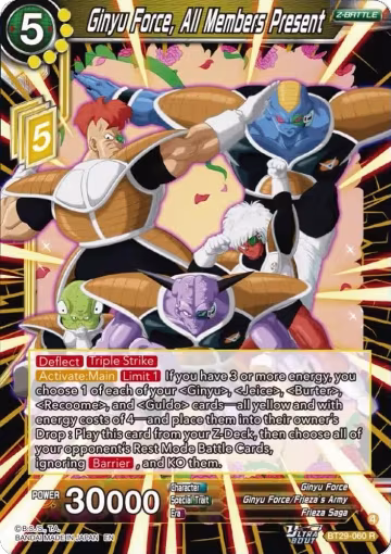 Ginyo Force, All Members Present (BT29-060), Fearsome Rivals — DB Super card price