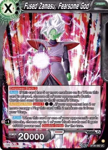 Fused Zamasu, Fearsome God (BT29-092), Fearsome Rivals — DB Super card price