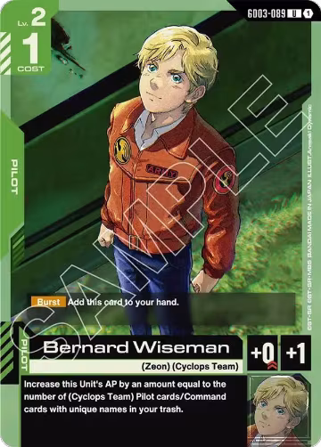 Bernard Wiseman (GD03-089), Steel Requiem — Gundam card price