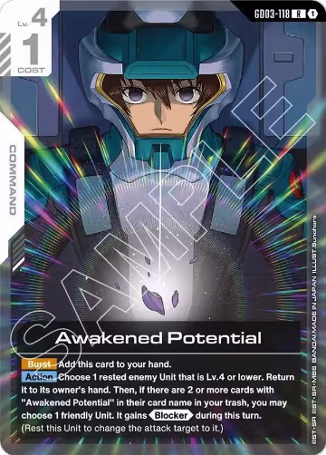 Awakened Potential (GD03-118), Steel Requiem — Gundam card price