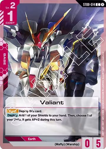 Valiant (ST08-014), Starter Deck 08: Flash of Radiance — Gundam card price
