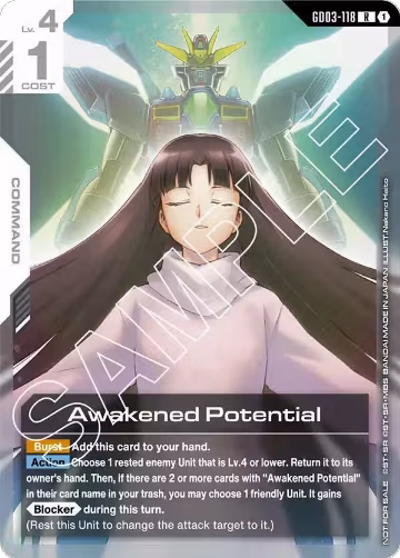 Awakened Potential (Store Tournament Participant Pack 03) (GD03-118), Gundam Promotional Cards — Gundam card price