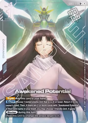 Awakened Potential (Store Tournament Winner Pack 03) (GD03-118), Gundam Promotional Cards — Gundam card price