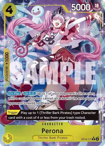 Perona - OP14-111 (Alternate Art) (OP14-111), The Azure Sea's Seven — One Piece card price